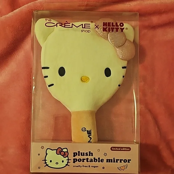 🎉HPx7🎉 the Crème shop x Hello Kitty Plush Portable Mirror - Picture 2 of 4